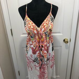 Paisley and floral beach dress size large
